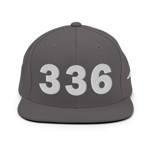 336 Area Code Snapback Hat