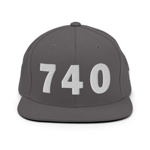 740 Area Code Snapback Hat