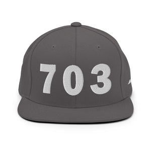 703 Area Code Snapback Hat