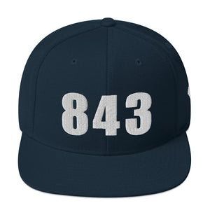 843 Area Code Snapback Hat