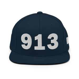 913 Area Code Snapback Hat