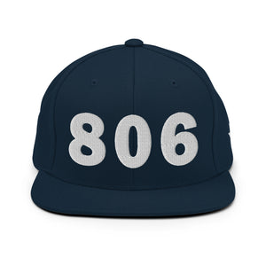 806 Area Code Snapback Hat