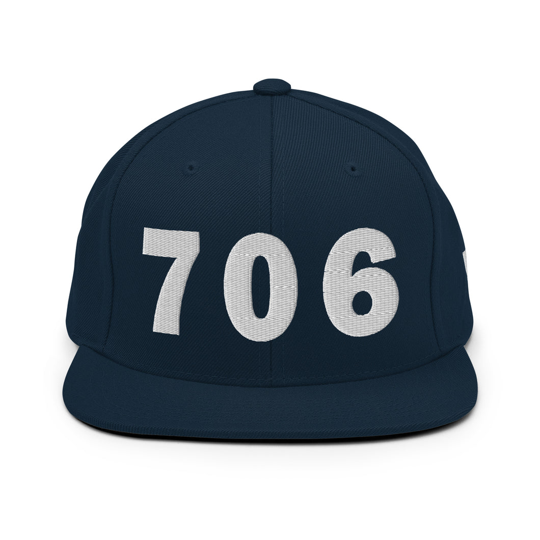 706 Area Code Snapback Hat