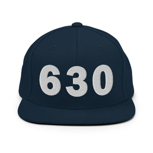 630 Area Code Snapback Hat