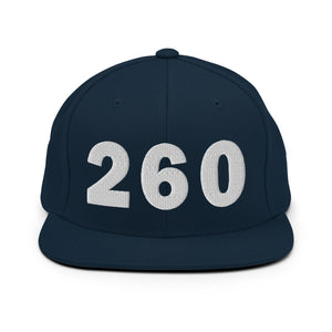 260 Area Code Snapback Hat