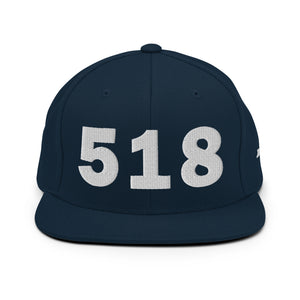 518 Area Code Snapback Hat