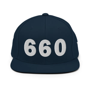 660 Area Code Snapback Hat