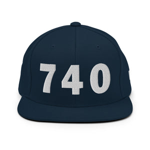 740 Area Code Snapback Hat