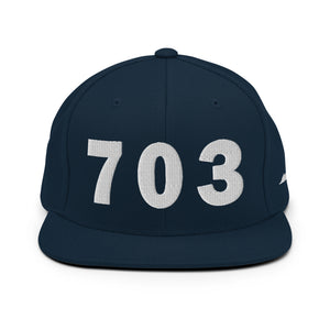 703 Area Code Snapback Hat