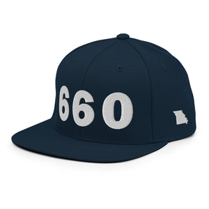 660 Area Code Snapback Hat