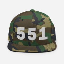 Load image into Gallery viewer, 551 Area Code Snapback Hat