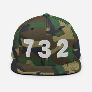 732 Area Code Snapback Hat