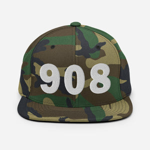 908 Area Code Snapback Hat