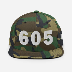 605 Area Code Snapback Hat