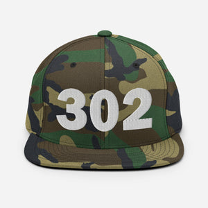 302 Area Code Snapback Hat