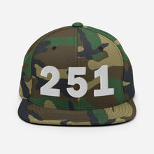 Load image into Gallery viewer, 251 Area Code Snapback Hat