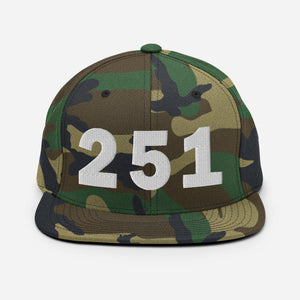 251 Area Code Snapback Hat