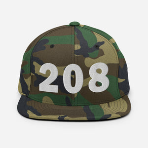 208 Area Code Snapback Hat