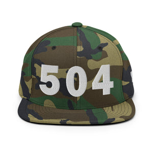 504 Area Code Snapback Hat