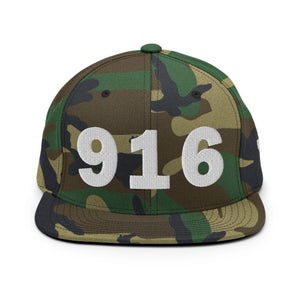 916 Area Code Snapback Hat