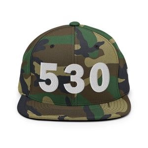 530 Area Code Snapback Hat