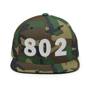 802 Area Code Snapback Hat