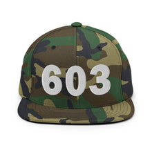 Load image into Gallery viewer, 603 Area Code Snapback Hat