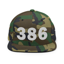 Load image into Gallery viewer, 386 Area Code Snapback Hat