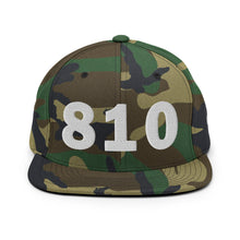 Load image into Gallery viewer, 810 Area Code Snapback Hat