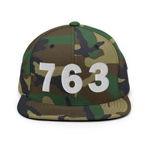 763 Area Code Snapback Hat