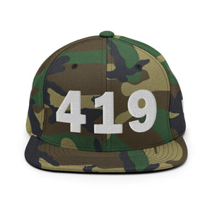 419 Area Code Snapback Hat