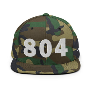 804 Area Code Snapback Hat