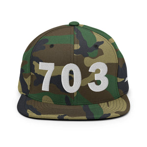 703 Area Code Snapback Hat