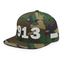 Load image into Gallery viewer, 913 Area Code Snapback Hat