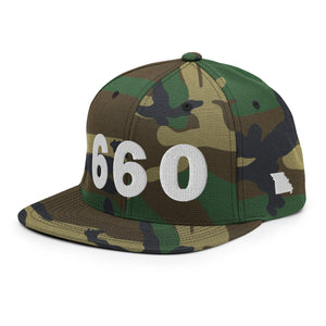 660 Area Code Snapback Hat