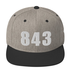 843 Area Code Snapback Hat