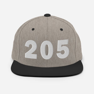 205 Area Code Snapback Hat