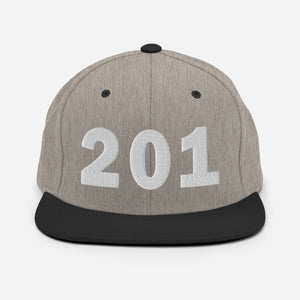 201 Area Code Snapback Hat