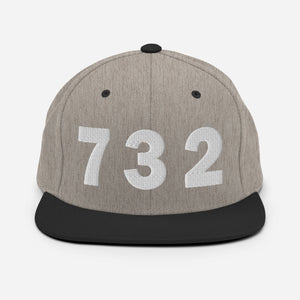 732 Area Code Snapback Hat