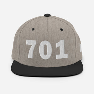 701 Area Code Snapback Hat