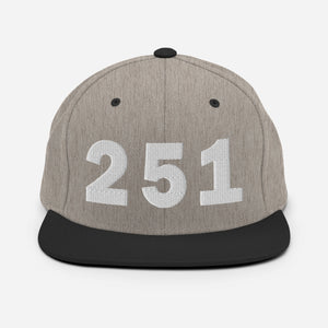 251 Area Code Snapback Hat