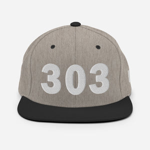 303 Area Code Snapback Hat