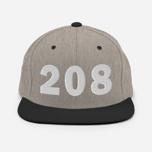 208 Area Code Snapback Hat