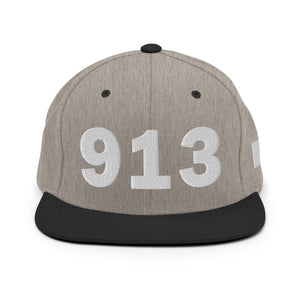 913 Area Code Snapback Hat