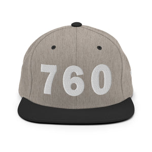 760 Area Code Snapback Hat