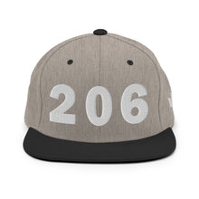 Load image into Gallery viewer, 206 Area Code Snapback Hat