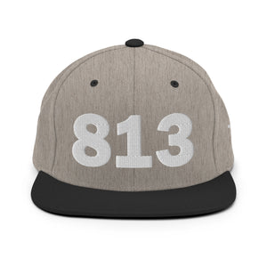 813 Area Code Snapback Hat