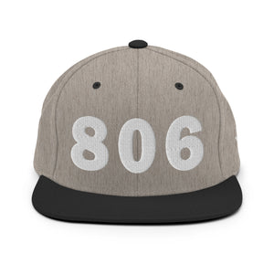 806 Area Code Snapback Hat
