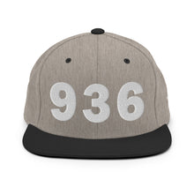 Load image into Gallery viewer, 936 Area Code Snapback Hat