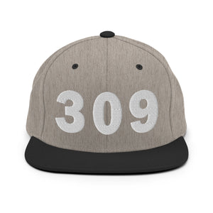 309 Area Code Snapback Hat